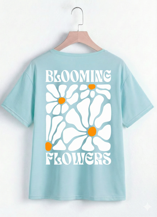 Blooming Flowers Oversized Tee