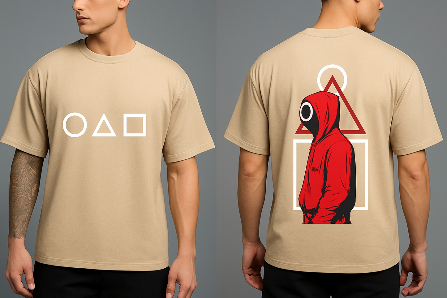 Squid Game Oversized Streetwear T-Shirt – Red Guard Edition
