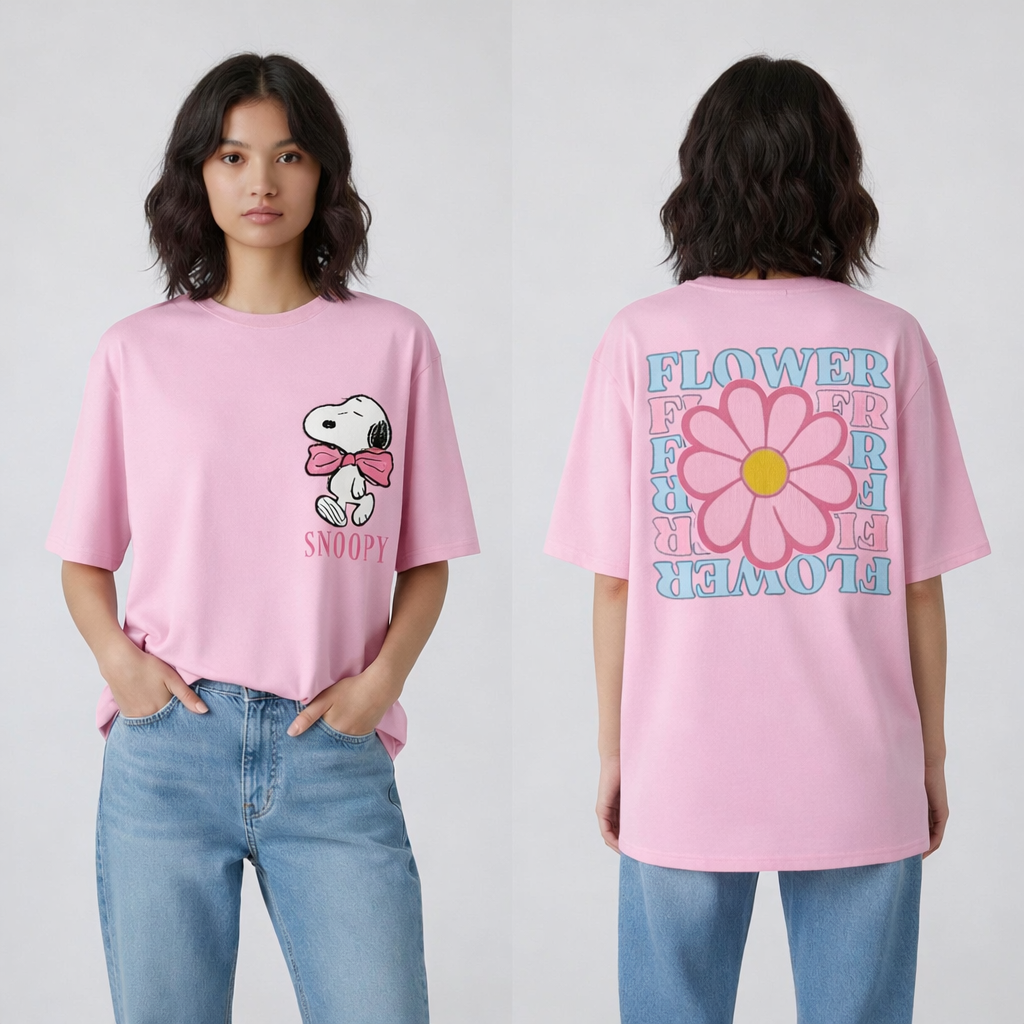 Bloom with Snoopy Oversized Tee