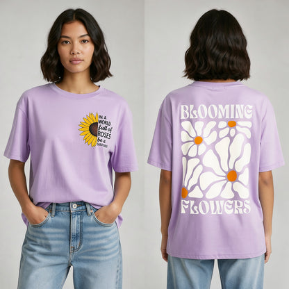 Blooming Flowers Oversized Tee