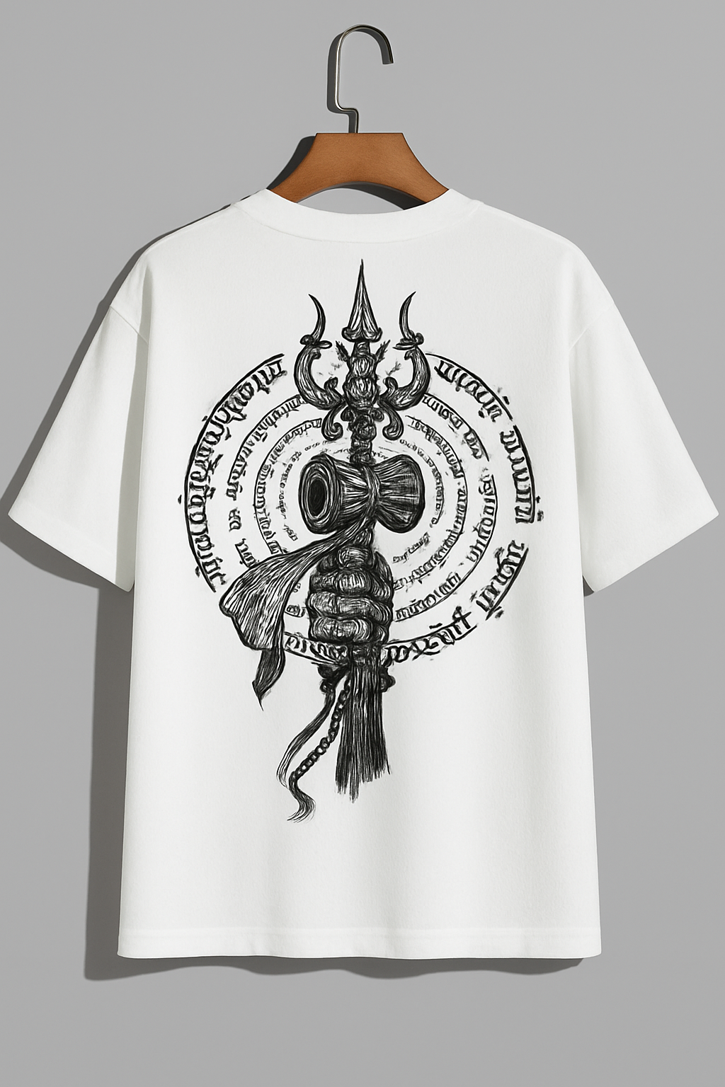 Divine Power Oversized Tee – Trishul Edition