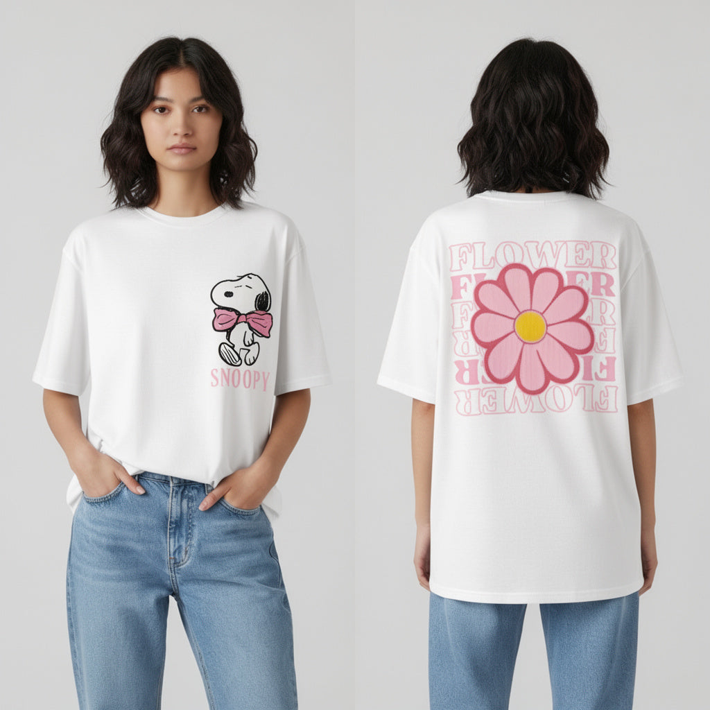 Bloom with Snoopy Oversized Tee