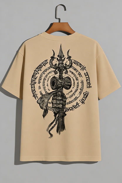 Divine Power Oversized Tee – Trishul Edition