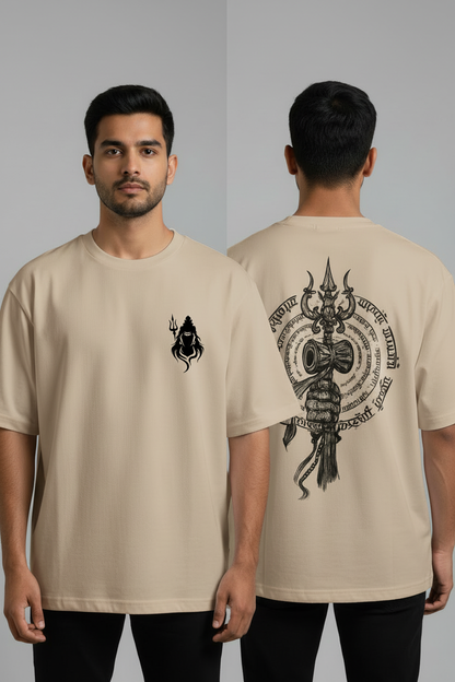 Divine Power Oversized Tee – Trishul Edition
