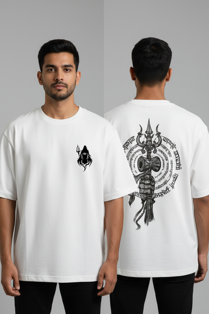 Divine Power Oversized Tee – Trishul Edition