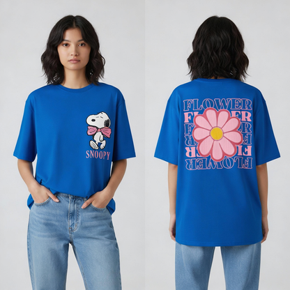 Bloom with Snoopy Oversized Tee