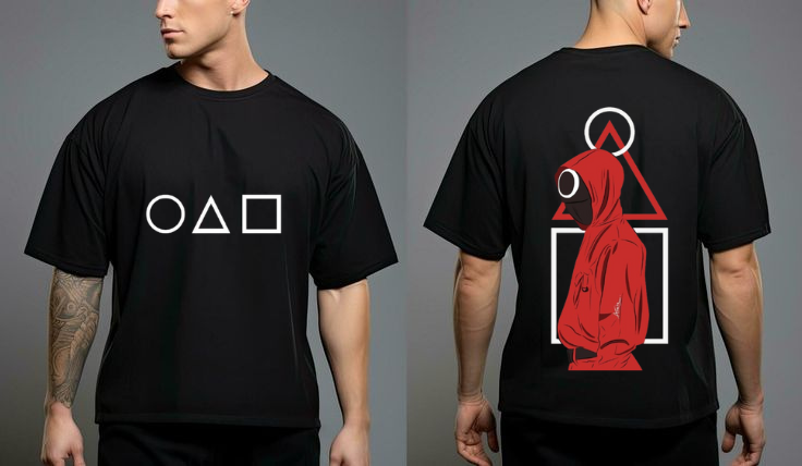 Squid Game Oversized Streetwear T-Shirt – Red Guard Edition